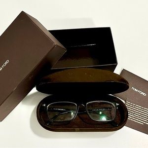 Tom Ford Black Mens Glasses Frames with Prescription Lenses